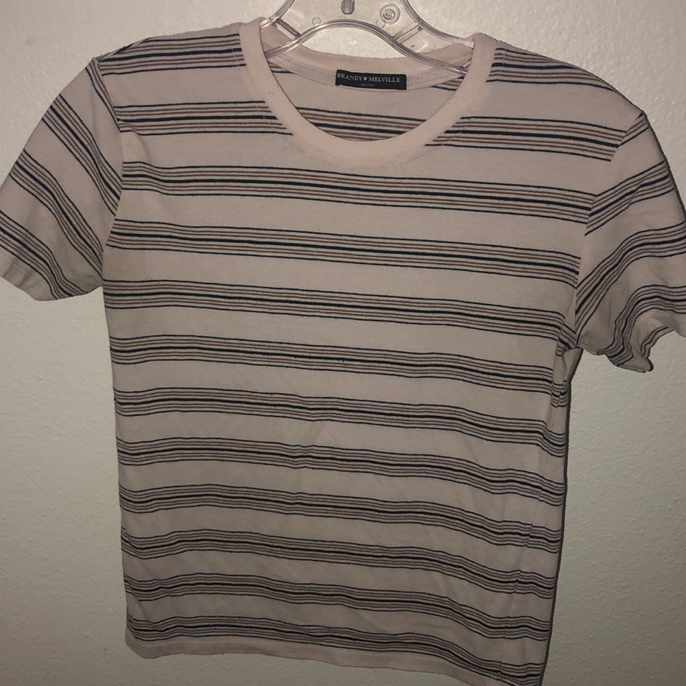 BRANDY MELVILLE STRIPED PINK T